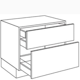 Onderkast met 2 korflades en 1 binnenlade | 71,5 cm hoog, 80 cm breed (U2A8072IS)