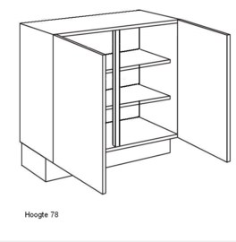 Plus+ Onderkast minder diep met deuren en legplanken
