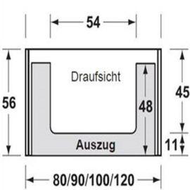 Spoelkast met 2 korflades | 78 cm hoog, 120 cm breed (SPU2A12078G)