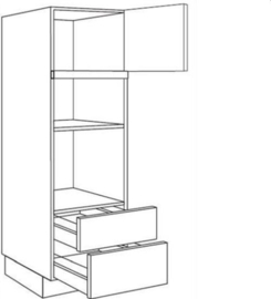 Apparatenkast | 215 cm hoog; nishoogte: 36.5, 38 of 45 cm en 59 cm (Gx2A 215MC xx B 59)