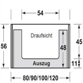 Spoelkast met 2 korflades | 71,5 cm hoog, 100 cm breed (SPU2A10072)