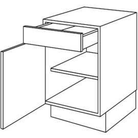 Onderkast met 1 deur en 1 lade | 71,5 cm hoog, 40 cm breed (US4072)