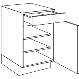 Onderkast met 1 deur en 1 lade | 78 cm hoog, 60 cm breed (US6078)