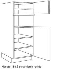 Apparatenkast voor (combi) oven nishoogte 36,5