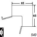 Hoekbovenkast 90° | 52 cm hoog, 65 x 65* cm breed (OE6552)