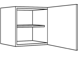 Bovenkast met 1 deur | 65 cm hoog, 30 cm breed (O3065)