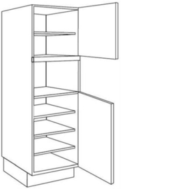 Apparatenkast 202 nis 36.5, 38 of 45 cm scharnieren rechts (GR202MC xx R)