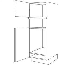 Apparatenkast 202 nis 36.5, 38 of 45 cm en nis 88 cm scharnieren links (GR202 MC xx K88 L)