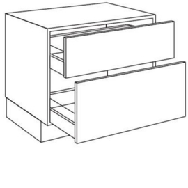 Onderkast met 2 korflades | 78 cm hoog, 80 cm breed (U2A8078)