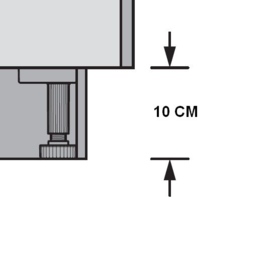 Plinthoogte 10cm