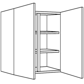 Bovenkast met 2 deuren | 91 cm hoog, 80 cm breed (O8091)