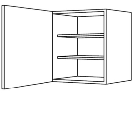 Bovenkast met 1 deur | 71,5 cm hoog, 45 cm breed (O4572)