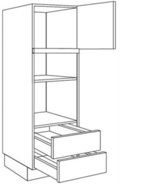 Apparatenkast | 202 cm hoog; nishoogte: 36.5 of 38 cm en 59 cm (Gx2A 202MC xx B 59)