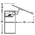 Bovenkast met zwenkdeur | 65 cm hoog, 80 cm breed (O8065S)