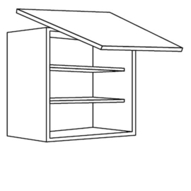 Bovenkast met naar boven zwenkend front