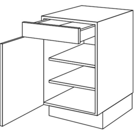 Onderkast met 1 deur en 1 lade | 78 cm hoog, 50 cm breed (US5078)