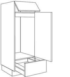 Apparatenkast 202 nis 123 cm scharnieren rechts (GRA202 K123 R)