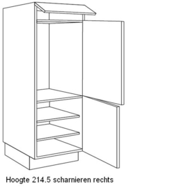 Apparatenkast voor koel-/vrieskast nishoogte 103