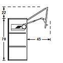 Bovenkast met vouwklep | 78 cm hoog, 100 cm breed (O10078F)