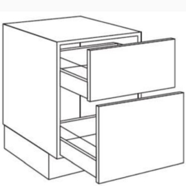 Onderkast met 2 korflades | 71,5 cm hoog, 30 cm breed (U2A3072)