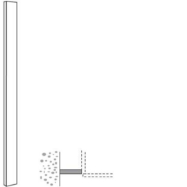 Opvulstrook / paslijst 163 tussen kast en muur max. 10 cm breed (HRSL10 163)