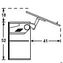 Bovenkast met zwenkdeur | 52 cm hoog, 80 cm breed (O8052S)