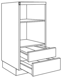 Apparatenkast | 163 cm hoog; nishoogte: 36.5 of 38 cm en 59 cm (Gx2A 163MC xx B 59)