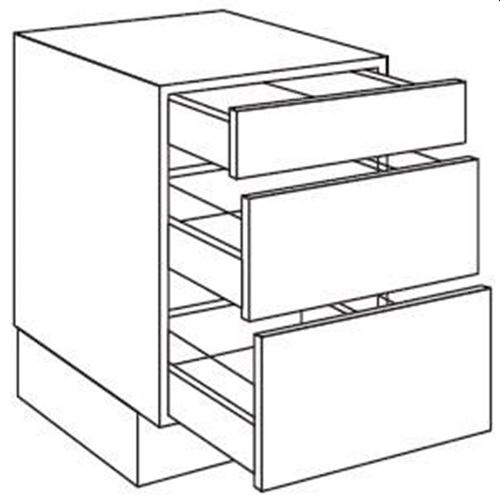 Onderkast met 1 lade en korflades 78 cm hoog, 45 cm breed (US2A4578) | Onderkasten met lade | Keukenpakket