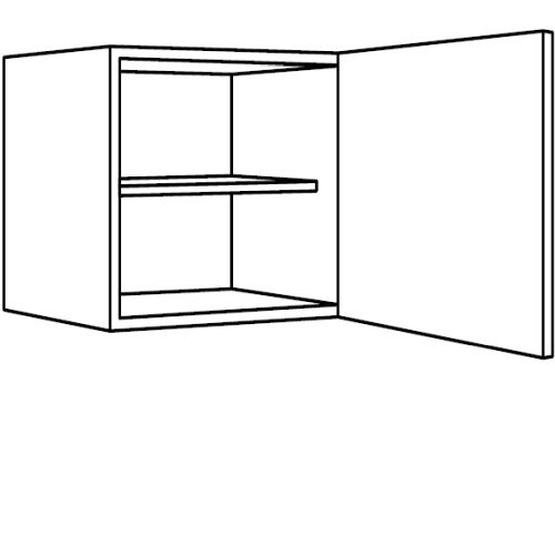 Ordelijk Rafflesia Arnoldi Makkelijk in de omgang Bovenkast met 1 deur | 65 cm hoog, 30 cm breed (O3065) | Bovenkasten met  deur | Keukenpakket
