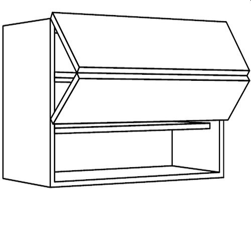 Glad Bungalow hervorming Bovenkast met vouwklep | 78 cm hoog, 90 cm breed (O9078F) | Vouwklep- bovenkasten | Keukenpakket