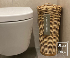 Rotan toiletrolhouder "naturel" (25x50cm)