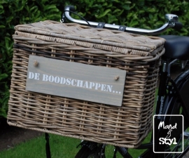 Rechthoekige fietsmand met klep (47x34x35cm)