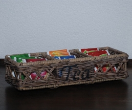 Theedoos dun rotan (30x10x6cm)