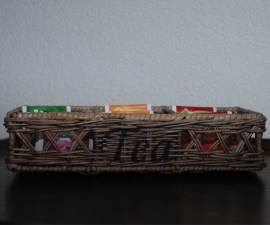 Theedoos dun rotan (30x10x6cm)