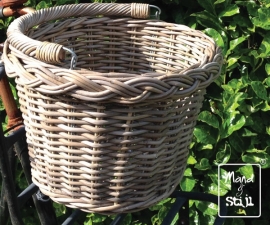 Ovale fietsmand met haken (40x35x25cm)