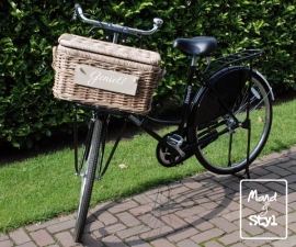 Kleine rotan fietsmand/koffer (51x28x28cm)