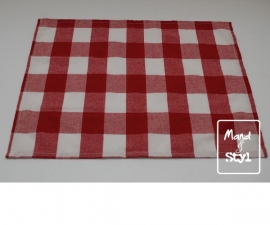 Stoffen servet (43x33cm ByAnny rood)