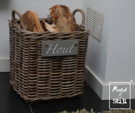 Haardmand met hengsels (43x43x46cm)