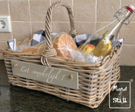 Open picknickmand rechthoekig (40x28x14cm)