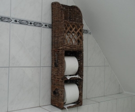 Toiletrolhouder dun rotan (16x14x66cm)