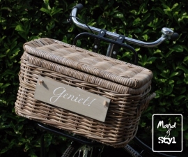 Kleine rotan fietsmand/koffer (51x28x28cm)