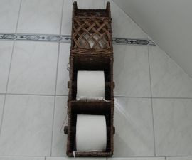 Toiletrolhouder dun rotan (16x14x66cm)