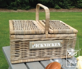 Grote strakke picknickmand (50x35x25cm)