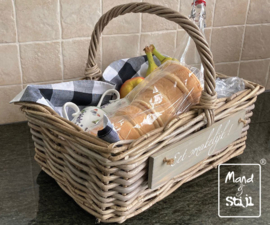 Open picknickmand rechthoekig (40x28x14cm)