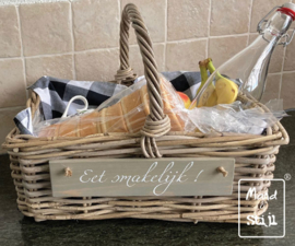 Open picknickmand rechthoekig (40x28x14cm)