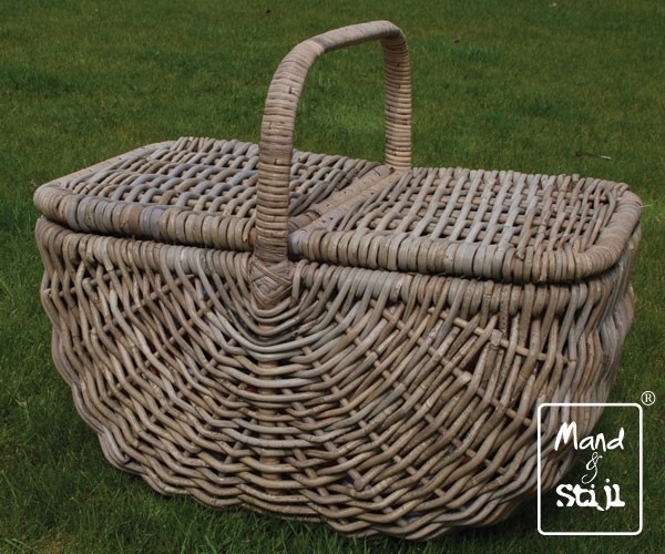 Picknickmand rond toelopend (56x34x45cm)
