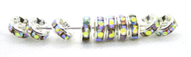 4009 spacer met rhinstones 8mm 20stuks Multicollor