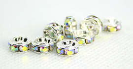 4009 spacer met rhinstones 8mm 20stuks Multicollor