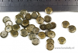 Bead caps  bronskleur 8x1mm. ± 50 stuks. D