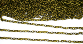 Kabel ketting ovaal 4x3 mm. brons